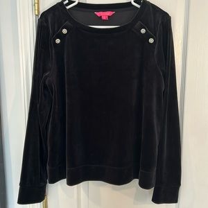 Lilly Pulitzer black activewear top size L